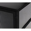 Noir Chandler 4 Door Sideboard, Black Steel, 74.5" W