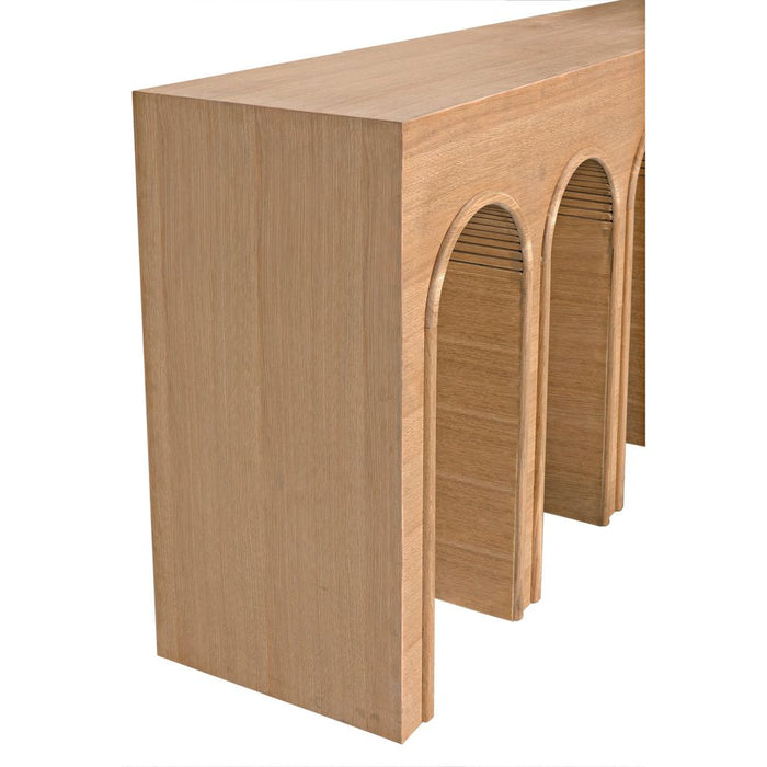 Noir Enzo Console, White Oak, 68.5" W