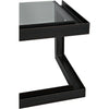 Noir Structure Metal Desk - Industrial Steel & Glass, 76" W
