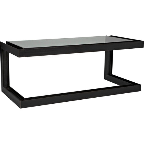 Primary vendor image of Noir Structure Metal Desk - Industrial Steel & Glass, 76" W