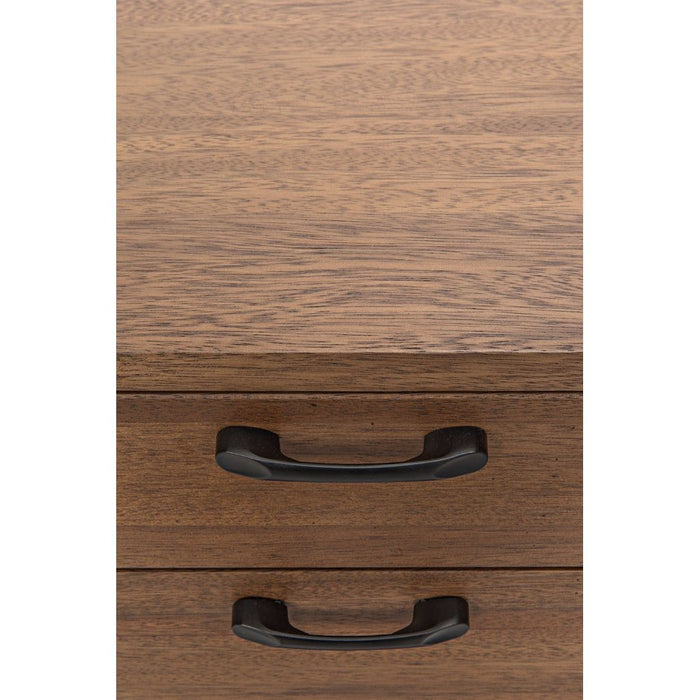 Noir Algeron Desk w/ Black Steel, 66" W