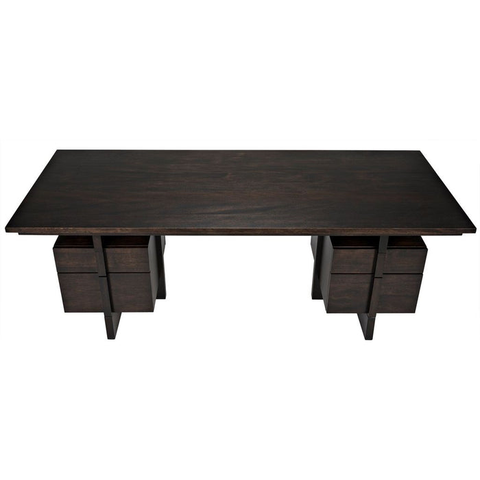 Noir Bridge Desk, Ebony Walnut, 84" W