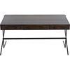 Noir Frank Desk, Ebony Walnut w/ Steel, 62.5" W