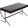 Noir Frank Desk, Ebony Walnut w/ Steel, 62.5" W