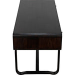 Noir Voltes Desk, Ebony Walnut w/ Black Steel, 60" W