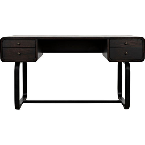 Primary vendor image of Noir Voltes Desk, Ebony Walnut w/ Black Steel, 60" W