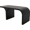 Noir Maximus Desk, Black Metal - Industrial Steel, 66" W