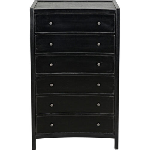 Noir Hampton Tall Boy, Hand Rubbed Black - Mahogany & Veneer, 36" W