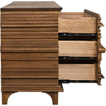 Noir Bernard 6 Drawer, Dark Walnut, 66.5" W