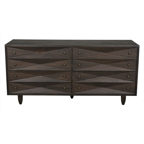 Noir Diamond Double Chest, Ebony Walnut, 72.5" W