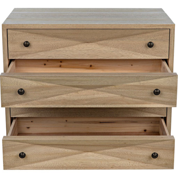 Noir Diamond Chest, Washed Walnut, 36" W