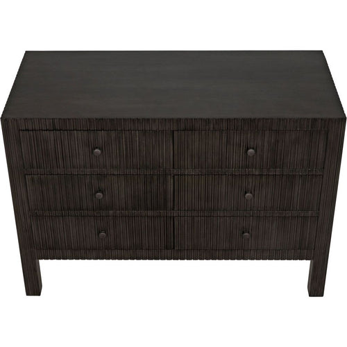 Noir Conrad 6 Drawer Dresser, Pale - Mahogany & Veneer, 47.5" W