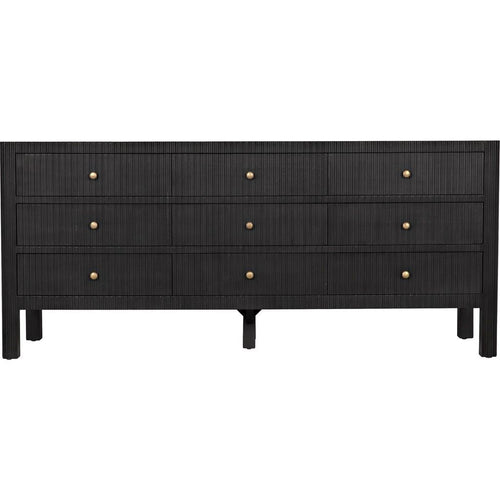 Noir Conrad 9 Drawer Dresser, Pale - Mahogany & Veneer, 75.5" W