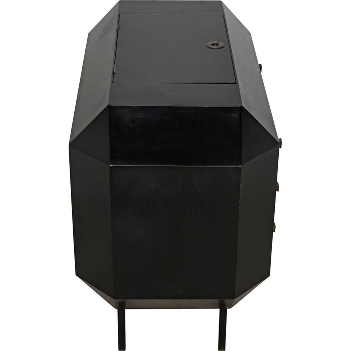 Noir Rhiana Dresser, Hand Rubbed Black - Mahogany & Veneer, 38.5" W