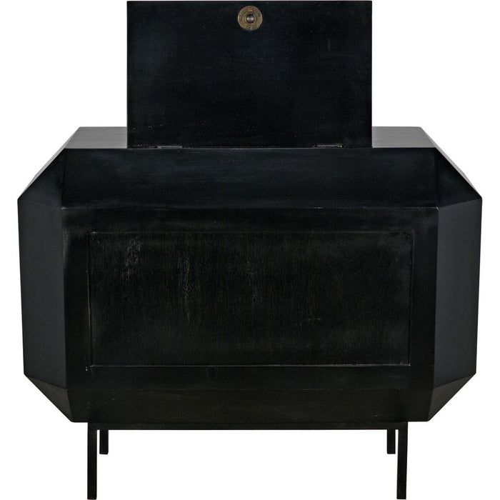 Noir Rhiana Dresser, Hand Rubbed Black - Mahogany & Veneer, 38.5" W