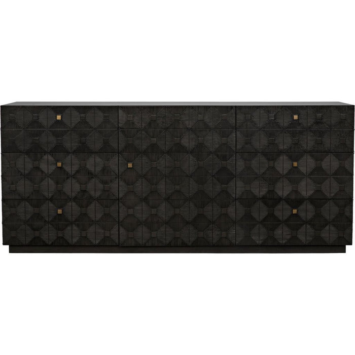 Noir Leon Dresser, Pale - Mahogany & Veneer, 75" W