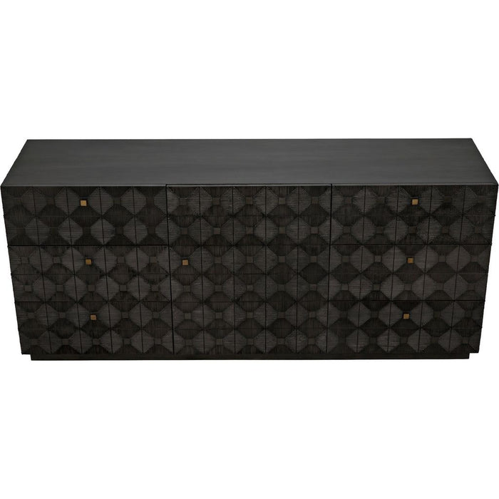 Noir Leon Dresser, Pale - Mahogany & Veneer, 75" W