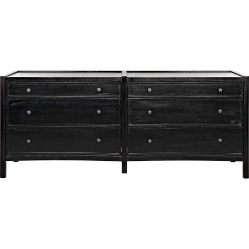 Primary vendor image of Noir Hampton 6 Drawer Dreser, Hand Rubbed Black - Mahogany & Veneer, 74" W