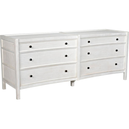 Primary vendor image of Noir Hampton 6 Drawer Dresser, White Wash - Mahogany & Veneer, 74" W
