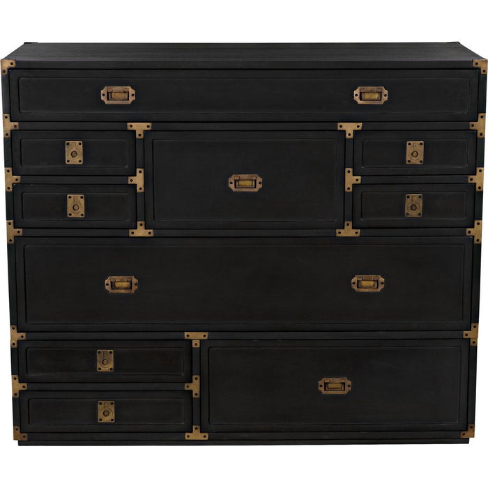 Noir Charles Chest, Pale - Mahogany, 48" W