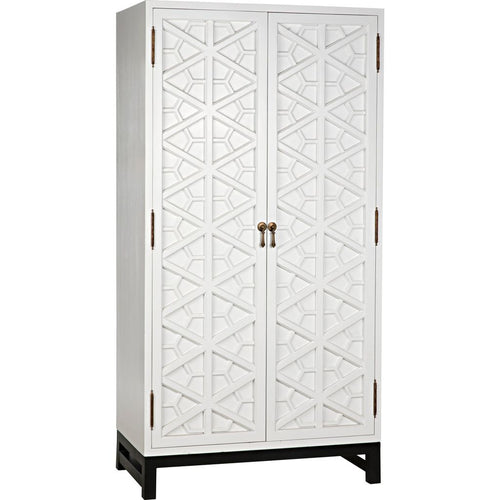 Primary vendor image of Noir Maharadscha Hutch, Small, Solid White - Mahogany & Veneer, 42" W