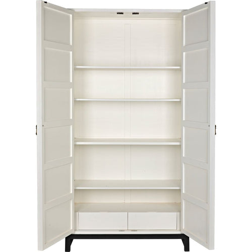 Noir Maharadscha Hutch, Solid White - Mahogany & Veneer, 51" W