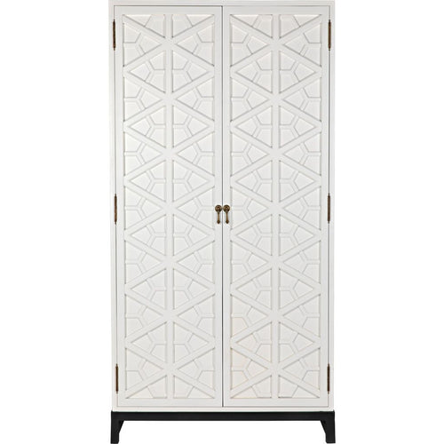 Primary vendor image of Noir Maharadscha Hutch, Solid White - Mahogany & Veneer, 51" W