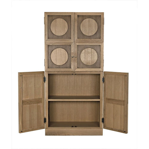 Noir Wellington Hutch, White Oak, 40" W