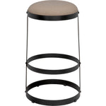 Noir Dior Bar Stool, Black Steel, 19" W