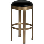 Primary vendor image of Noir Prince Counter Stool w/ Leather, Brass Finish, 14.5" W