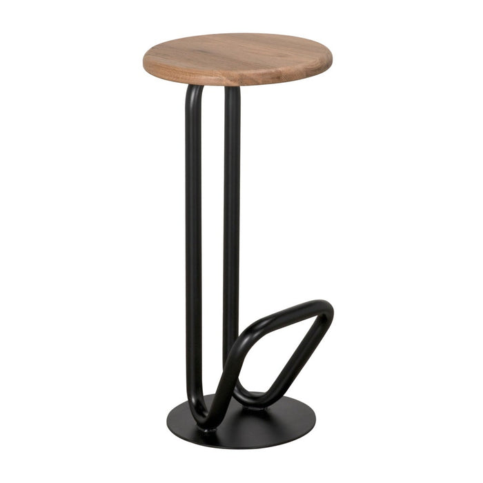 Primary vendor image of Noir Hook Bar Stool - Industrial Steel, White Oak, 14" W