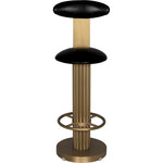 Noir Sedes Bar Stool, Steel w/ Brass Finish, 16" W