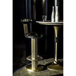 Noir Sedes Bar Stool, Steel w/ Brass Finish, 16" W