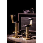 Noir Sedes Bar Stool, Steel w/ Brass Finish, 16" W