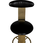 Noir Sedes Counter Stool, Steel w/ Brass Finish, 16" W