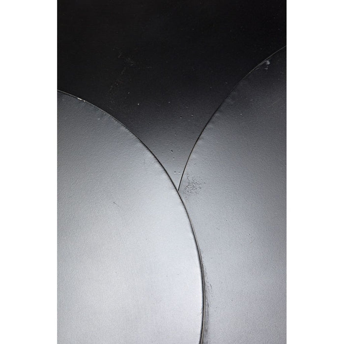 Noir Ella Coffee Table, Black Steel, 40"