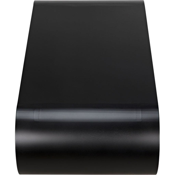 Noir Hera Coffee Table, Black Steel, 24"