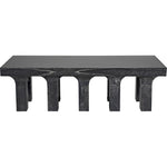 Noir Santos Coffee Table, Cinder Black - Mahogany, 24"