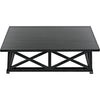 Noir Sutton Coffee Table,Hand Rubbed Black - Mahogany, 34"