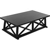 Noir Sutton Coffee Table,Hand Rubbed Black - Mahogany, 34"