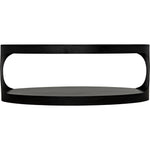 Noir Eclipse Oval Coffee Table, Black Steel, 29"