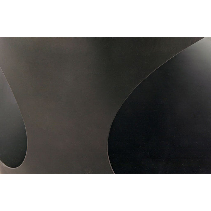 Noir Eclipse Oval Coffee Table, Black Steel, 29"