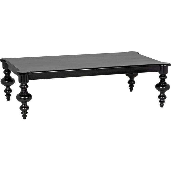 Primary vendor image of Noir Graff Coffee Table, Hand Rubbed Black - Mahogany & Veneer, 37.5"