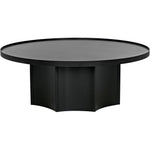 Noir Rome Coffee Table, Black Steel, 47.5"