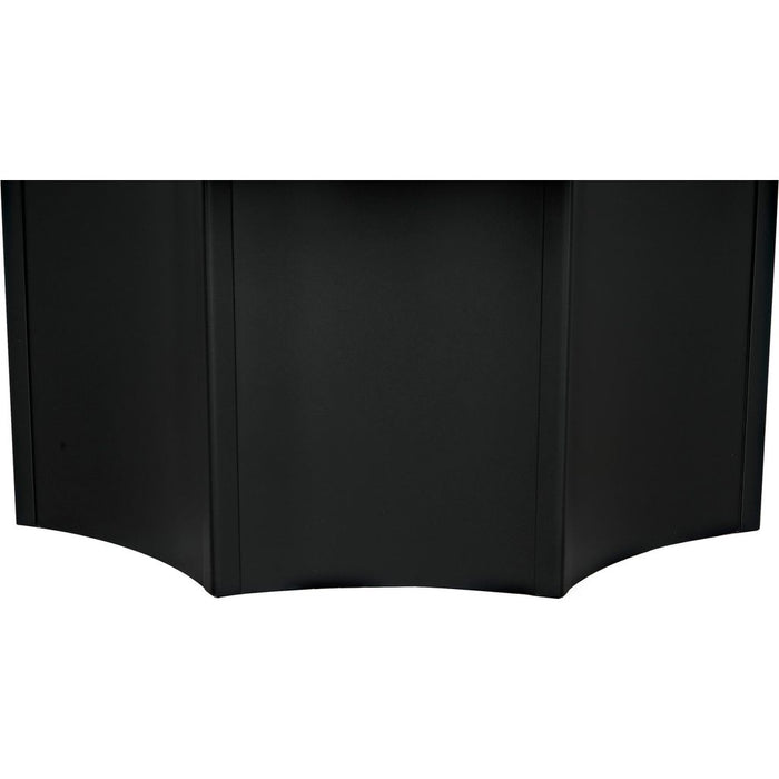 Noir Rome Coffee Table, Black Steel, 47.5"