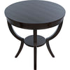 Noir Scheffield Round End Table, Distressed Brown - Birch & Veneer, 30"