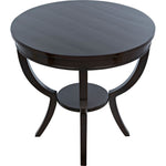 Noir Scheffield Round End Table, Distressed Brown - Birch & Veneer, 30"