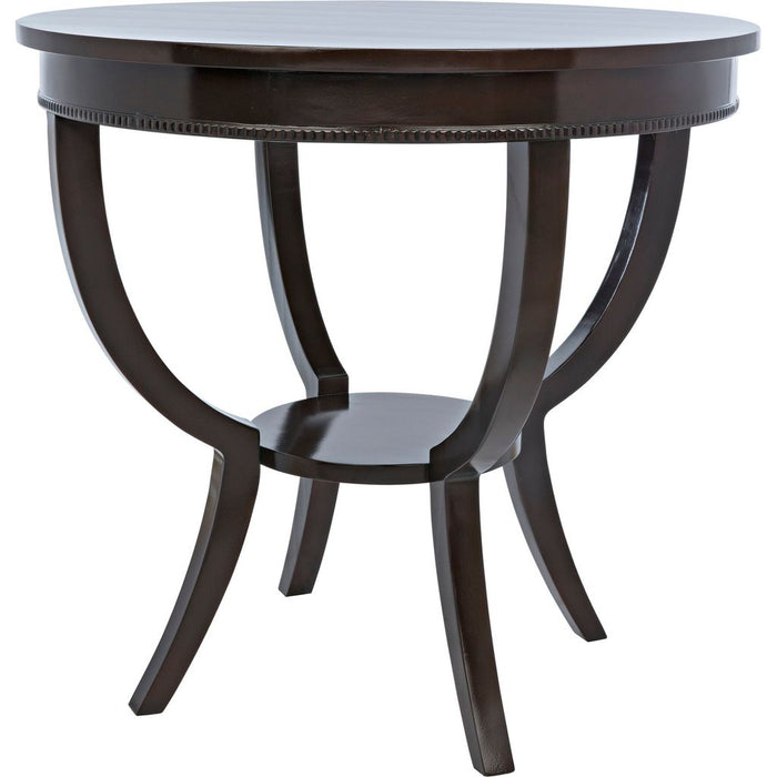 Primary vendor image of Noir Scheffield Round End Table, Distressed Brown - Birch & Veneer, 30"