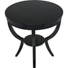 Noir Scheffield Round End Table, Black - Birch & Veneer, 30"