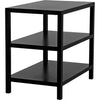 Noir 2 Shelf Side Table, Hand Rubbed Black - Mahogany & Veneer, 18"